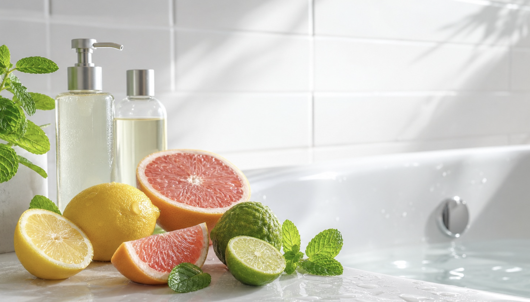 Floral and fruit extract background
